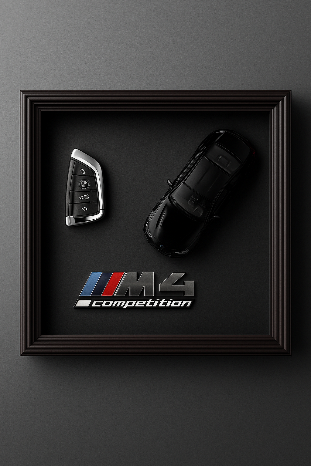 Cadres avec Voitures Miniatures de Luxe – Collection Black Elite Arts