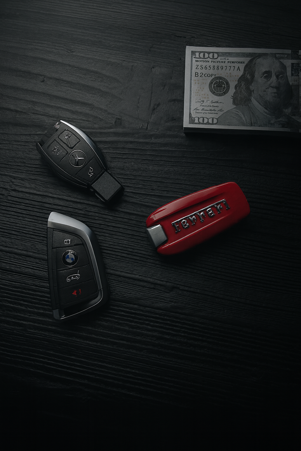 Clés décoratives de voitures de luxe